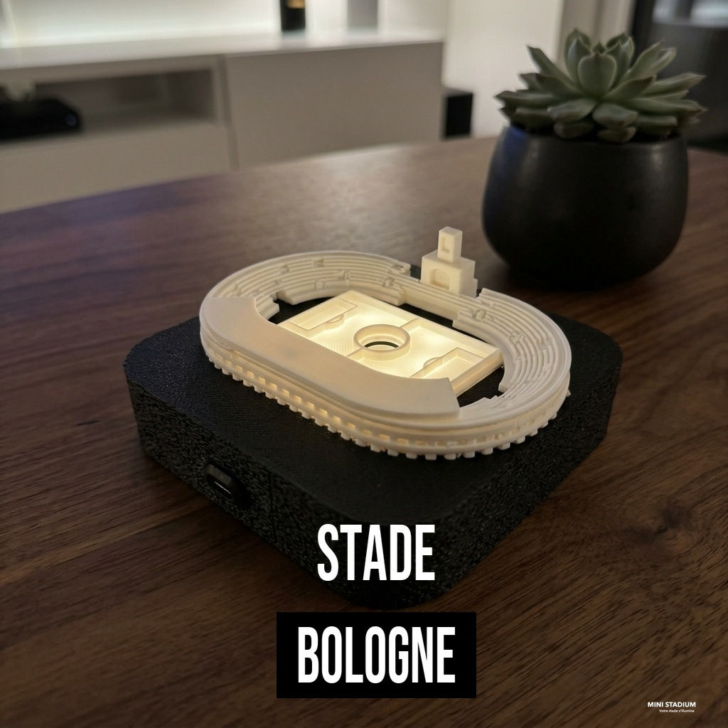 Maquette de stade à Bologne (Stade Renato Dall'Ara) – Miniature décorative