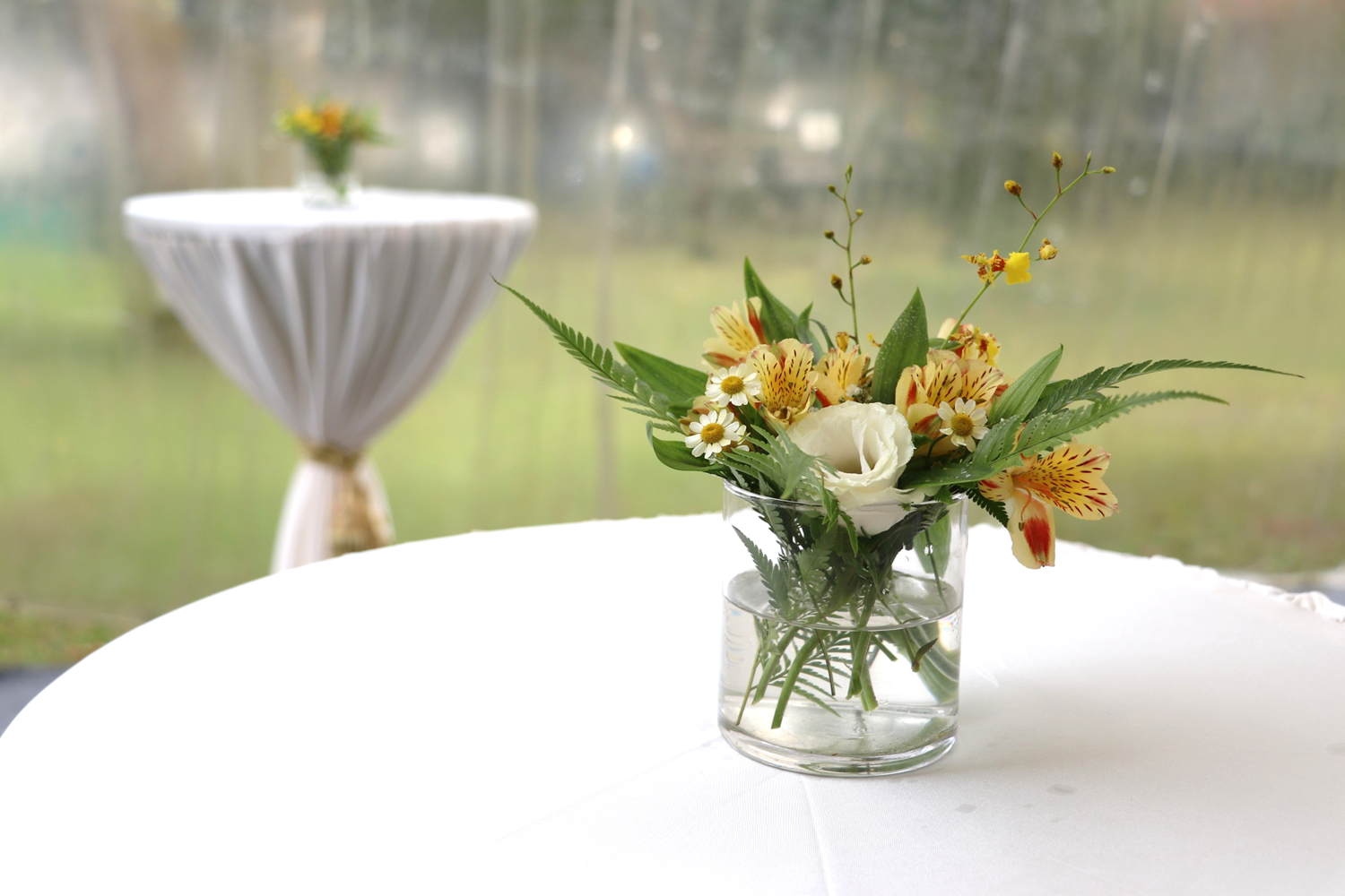 Outdoor wedding reception