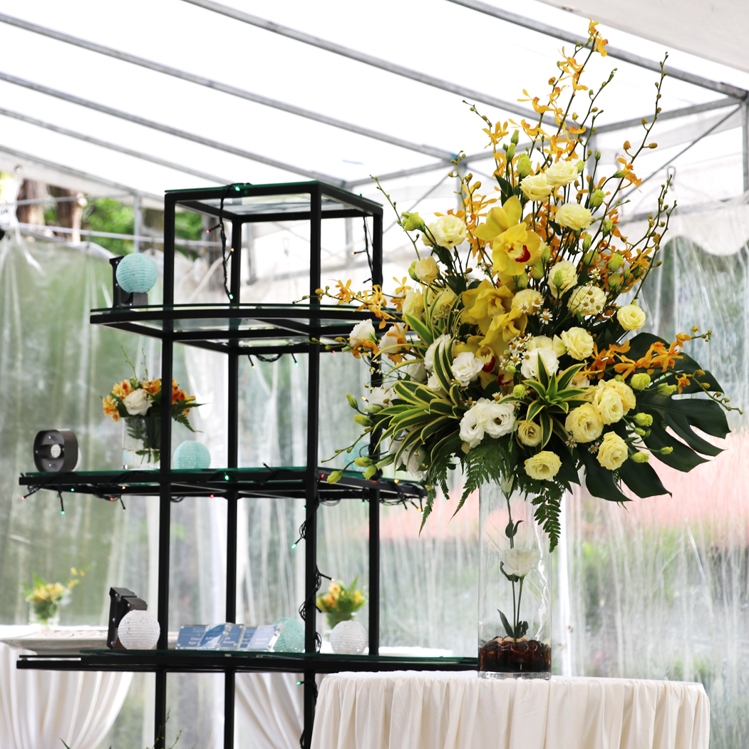 Outdoor wedding reception