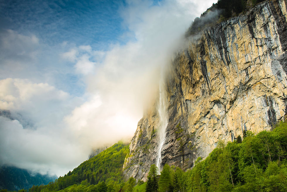 Adam Crews Imagery, Adam Crews, Adam Crews Photography, Mist, Waterfall, Mountains, Lauterbrunnen, Switzerland, Europe