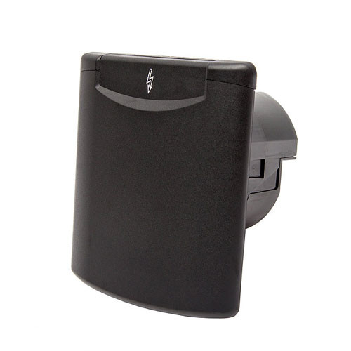 FAWO 230V 16A Mains Inlet Box For Campervan & Motorhome – Electricity Hook-Up, Black, German Made