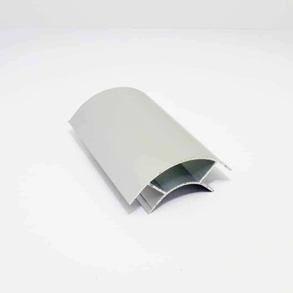 Large Radius Profile 15mm Aluminium Corner Trim - Aluminium