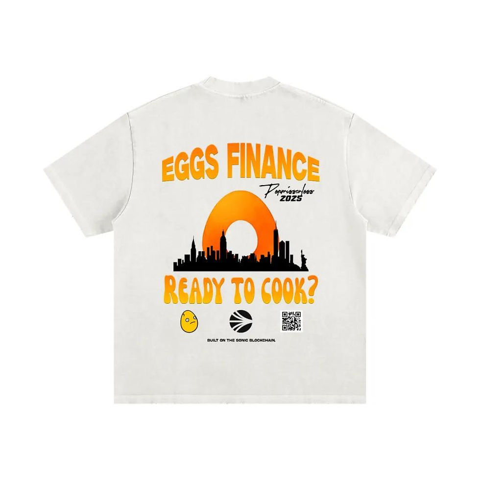 Thumbnail: Eggs Finance x DeFi Digs Permissionless '25 t-shirt