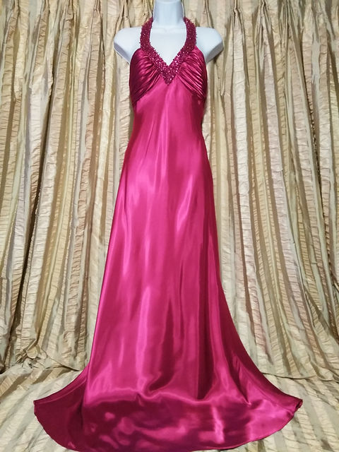 strapless open back dress Eleanor Plus Size Gown in Deep Red