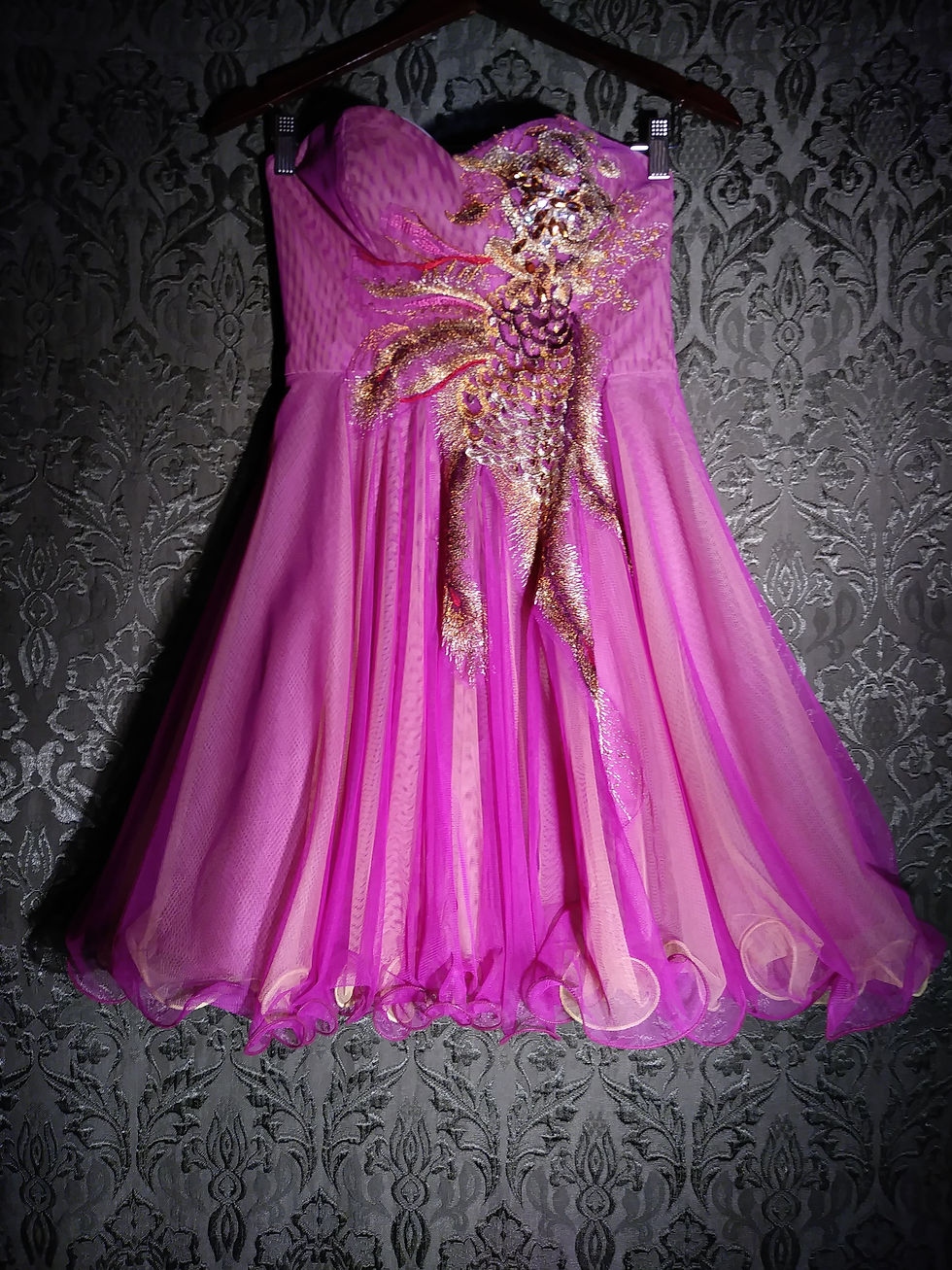 Thumbnail: Hailey by Adrianna Papell Magenta Formal Dress - Size 6