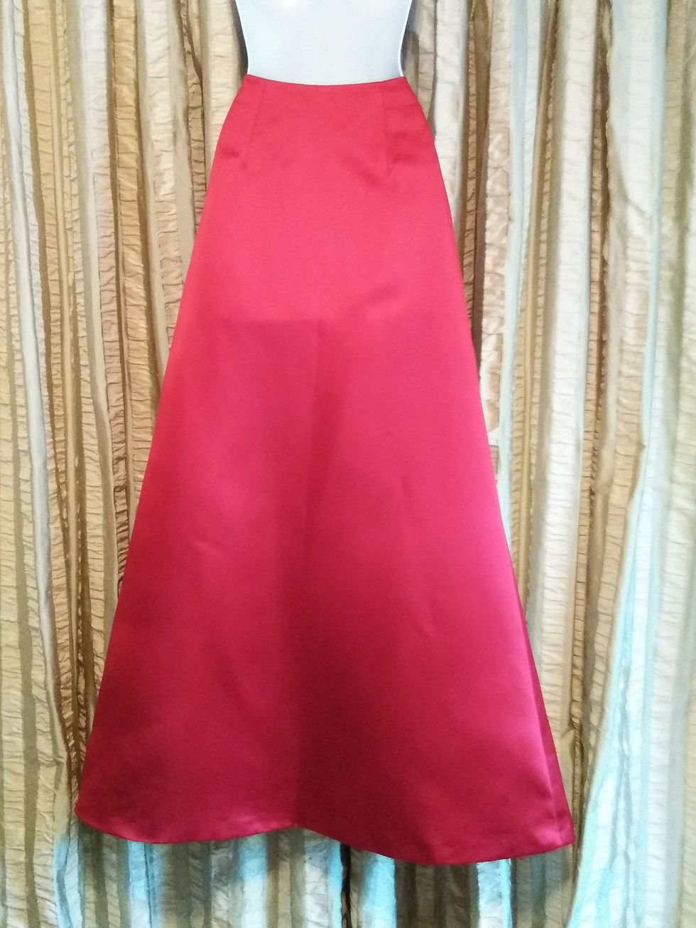 Thumbnail: Bill Levkoff Long Red Formal Skirt - Size 4
