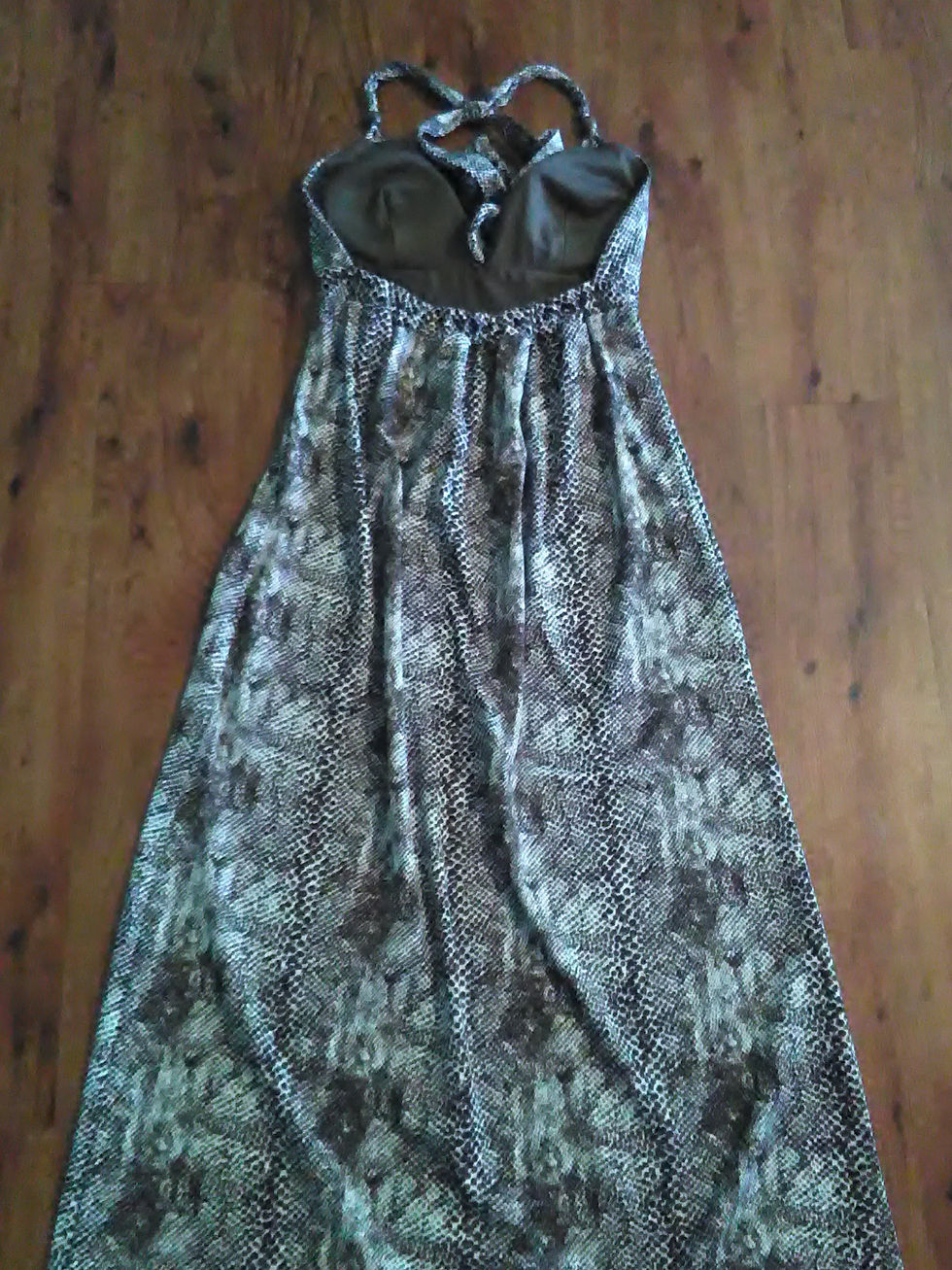 Thumbnail: ALYN PAIGE Snake Print Maxi Dress - Size Small