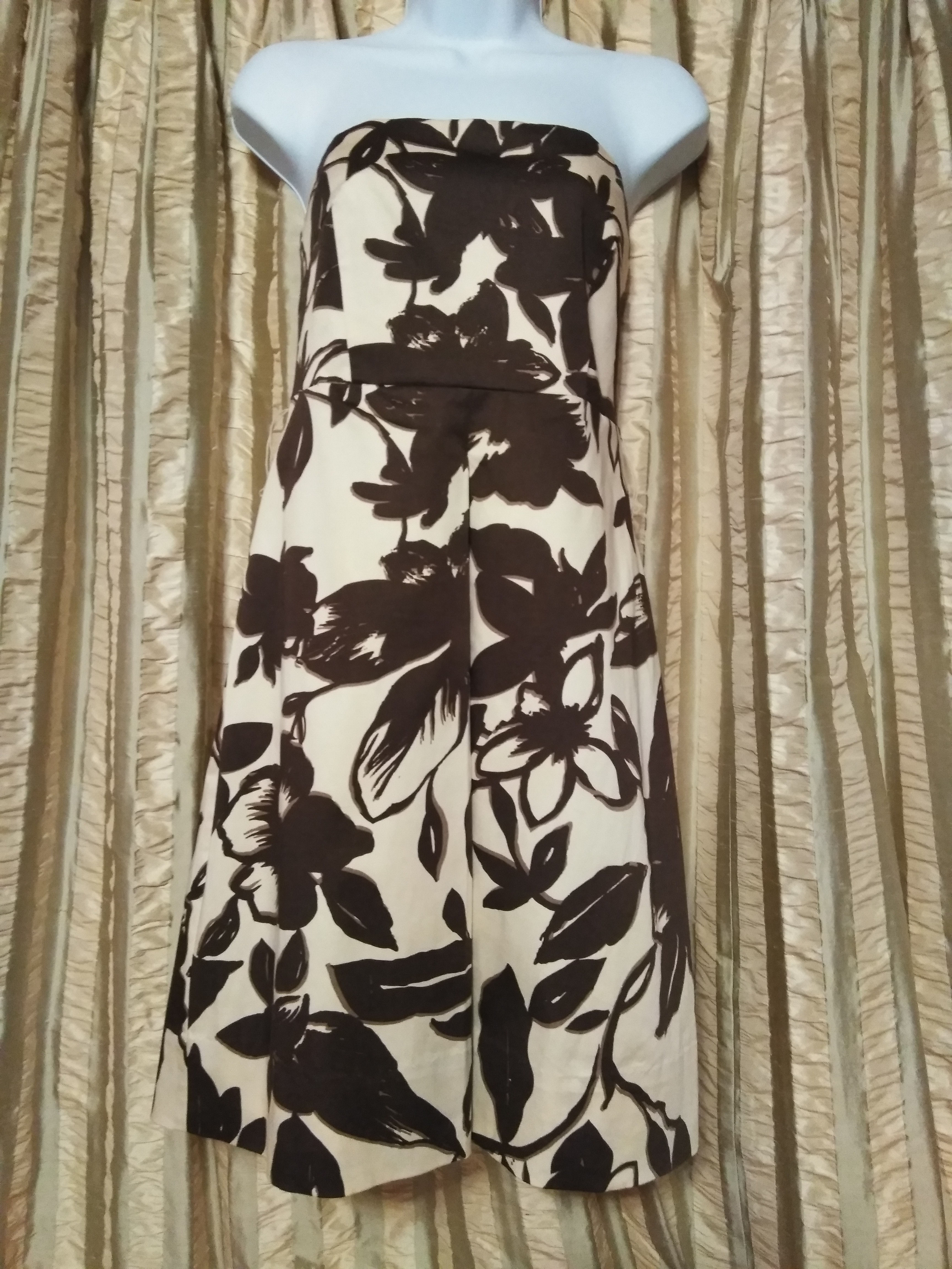 New York & Co Brown Strapless Dress - Size 8