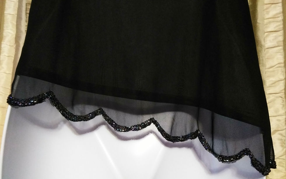 Thumbnail: Lapis Black Sequin Top - Size Large