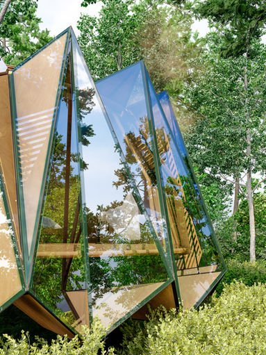 Cozy Tree House, origami architecture