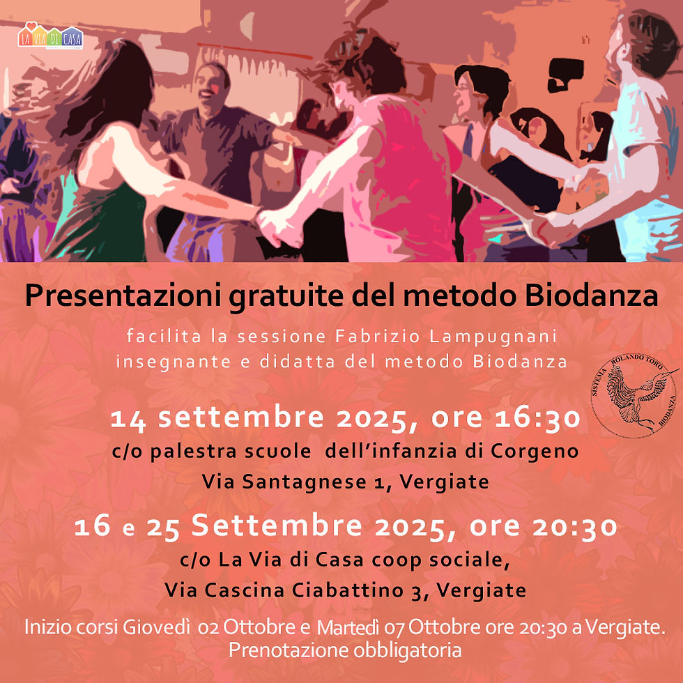 PRESENTAZIONI GRATUITE DEL METODO BIODANZA