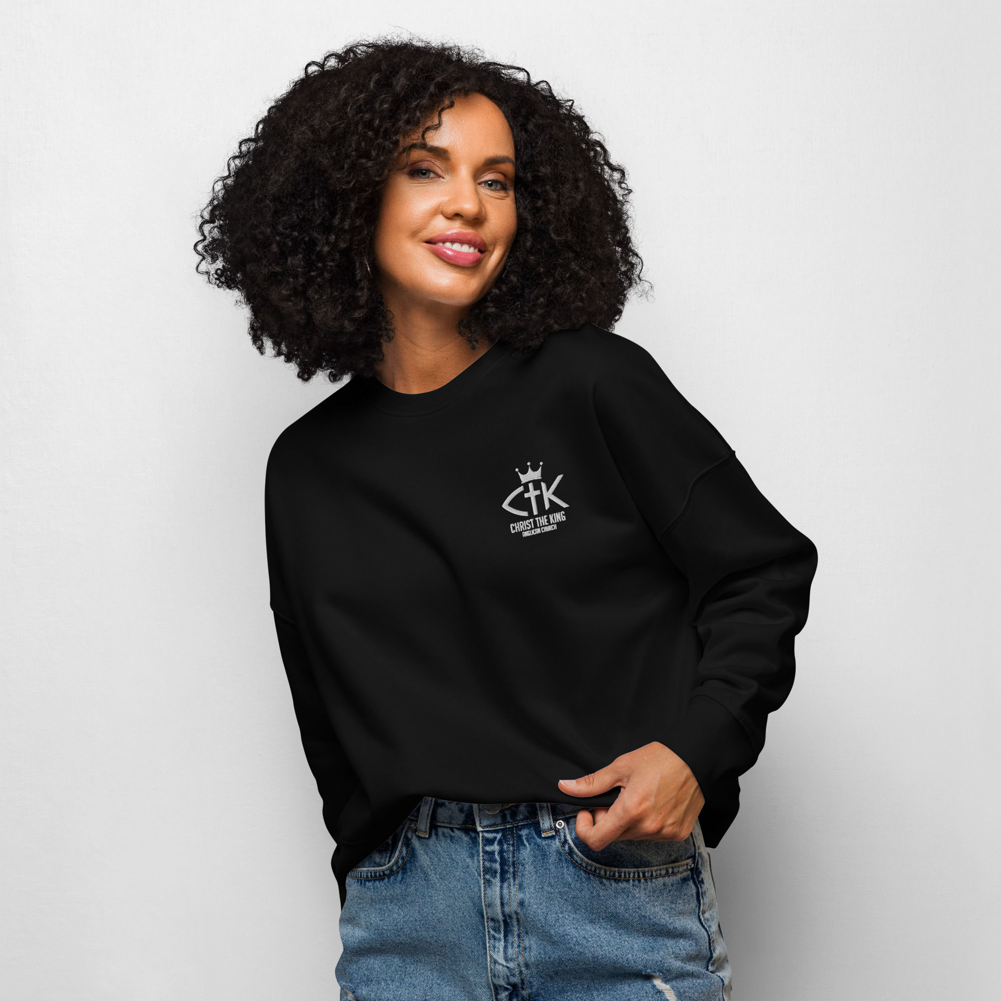 Women’s organic crew neck sweatshirt - Dark Colors