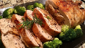 Chicken Ballotine with Bourbon-Caramelized Chorizo and Porcini Rice Stuffing