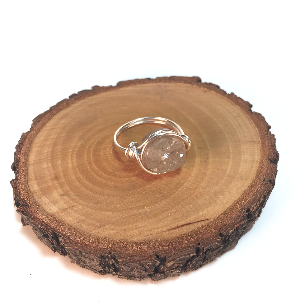 Thumbnail: Natural Druzy Ring