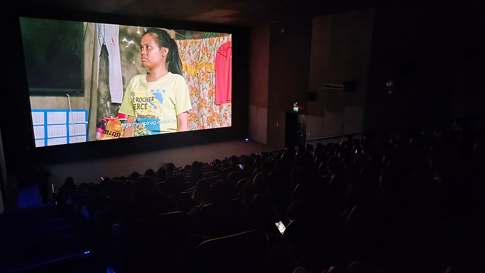 Inside SM Sangandaan Cinema during the May 21 screening of Sa Dulo ng Parisukat