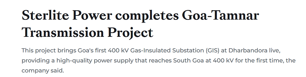 Tanmar Power Transmission Line completion_Economic Times_21 Nov 2024