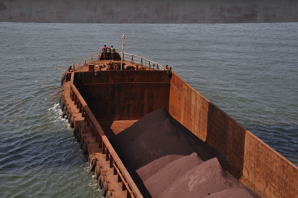 Transporting ore