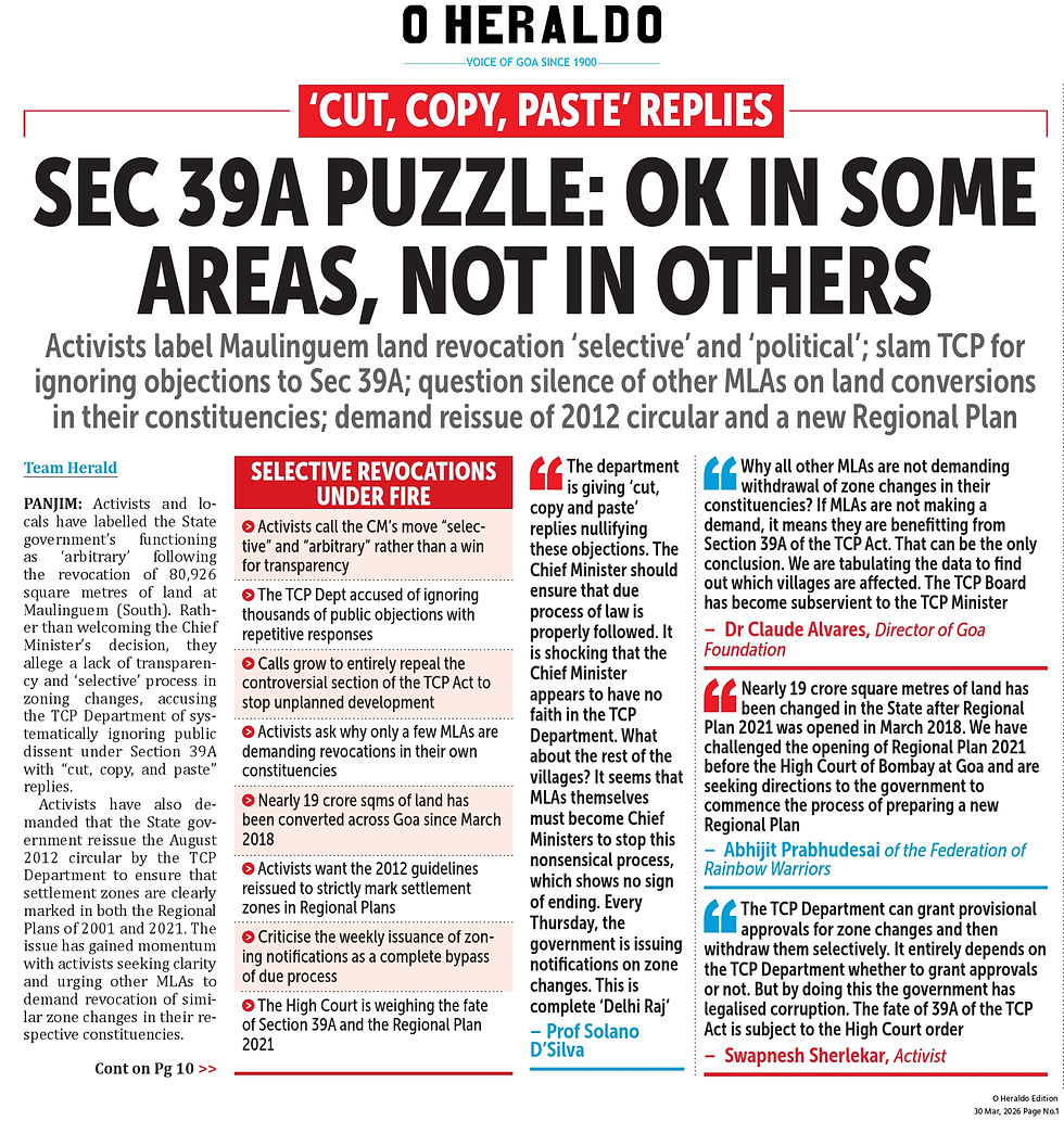 Activists call out selective implementation of Section 39A_30 March 2026