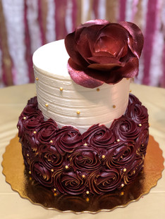 Burgundy Wedding Cake
