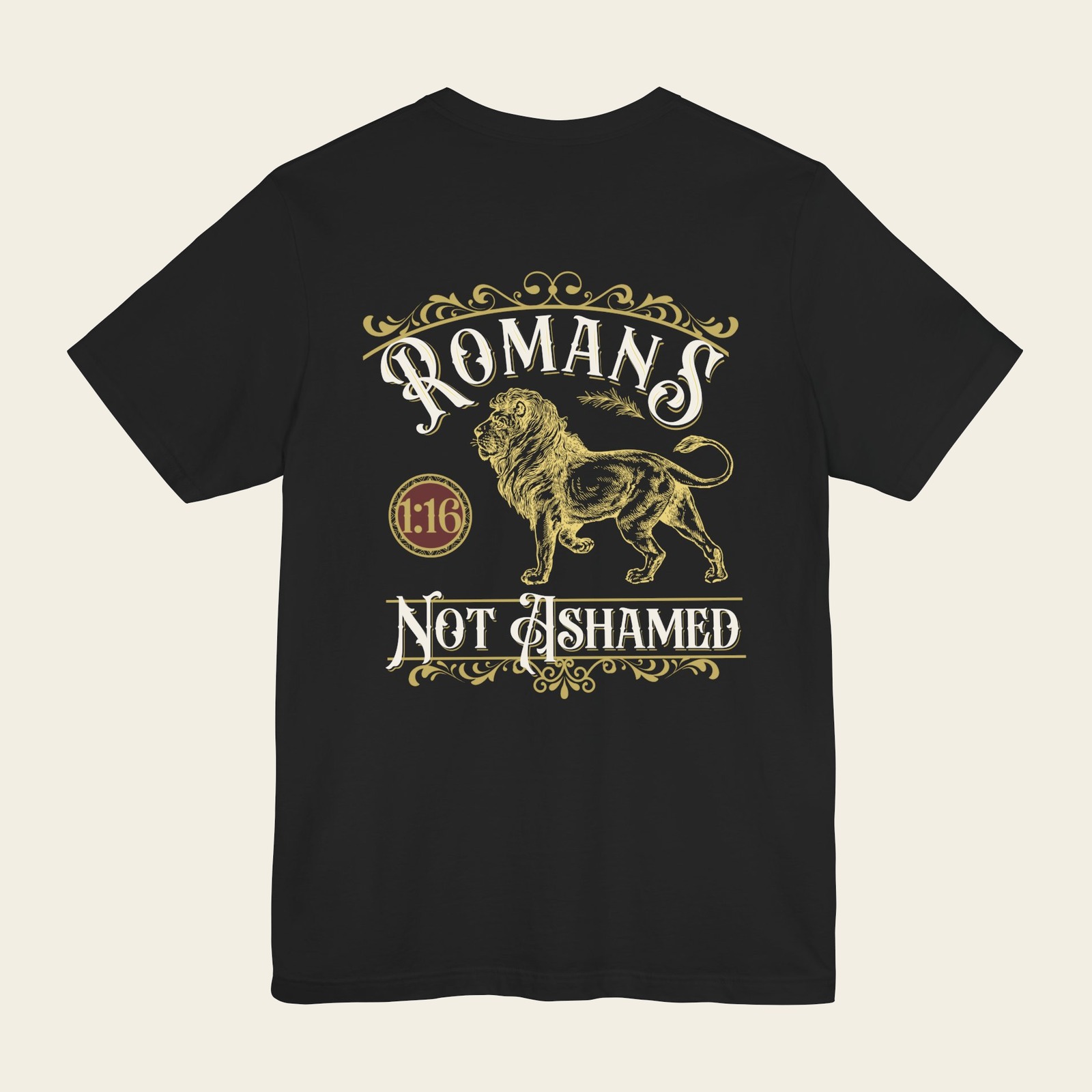 Romans Lion Christian tee, Romans 1:16