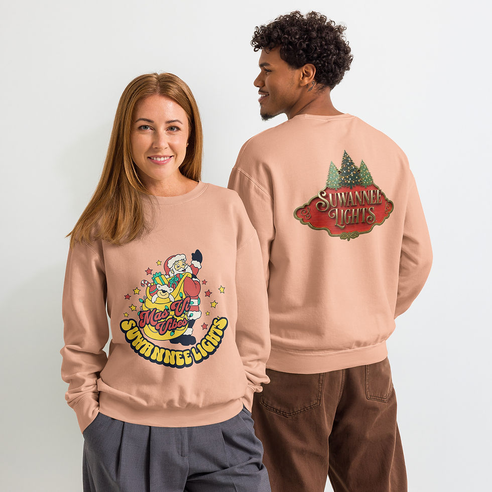 Thumbnail: Unisex garment-dyed fleece crewneck sweatshirt-Suwannee Lights™
