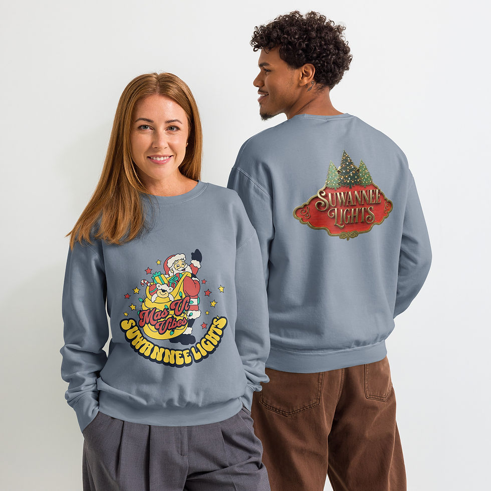 Thumbnail: Unisex garment-dyed fleece crewneck sweatshirt-Suwannee Lights™