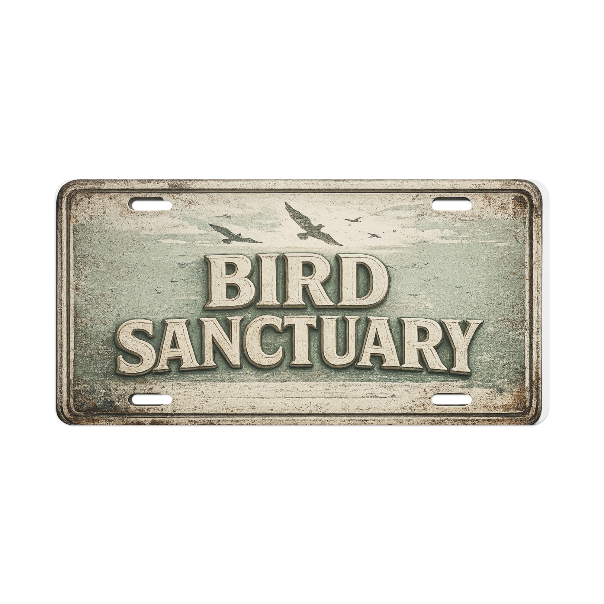 Vanity license plate-Bird sanctuary tag