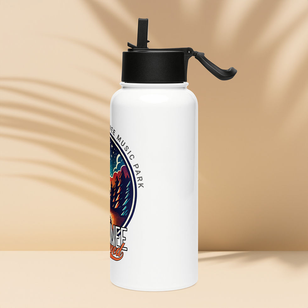 Thumbnail: Stainless steel water bottle with a straw lid