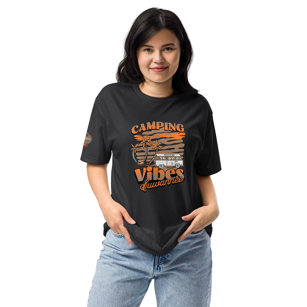 Thumbnail: Unisex Fitted T-Shirt - CAMPING VIBES