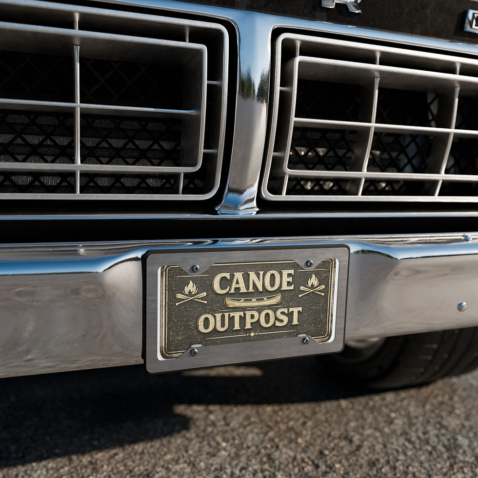Thumbnail: Vanity license plate-Canoe Outpost Tag