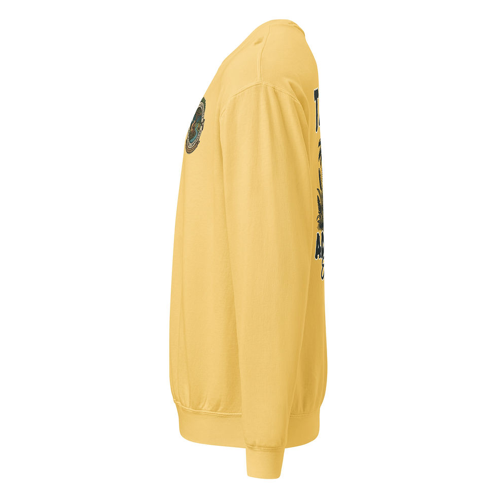 Thumbnail: Unisex garment-dyed fleece crewneck sweatshirt