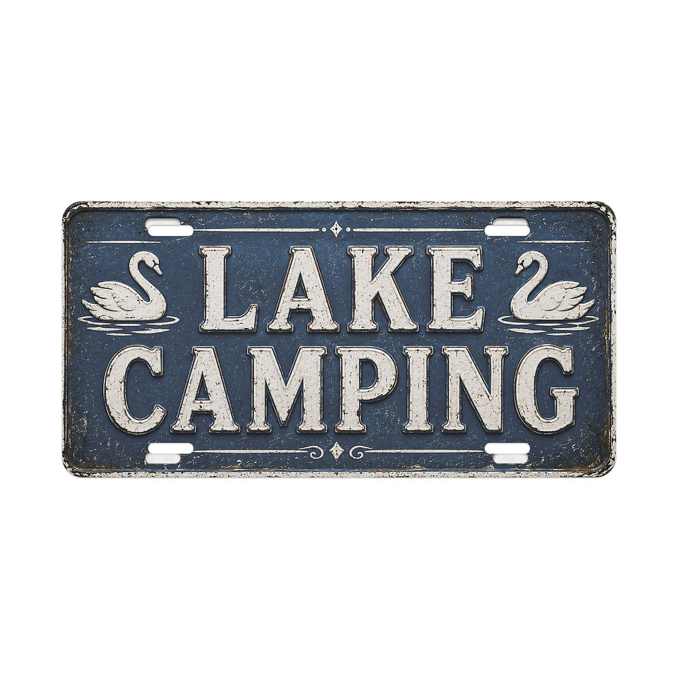 Thumbnail: Vanity license plate- Lake Camping