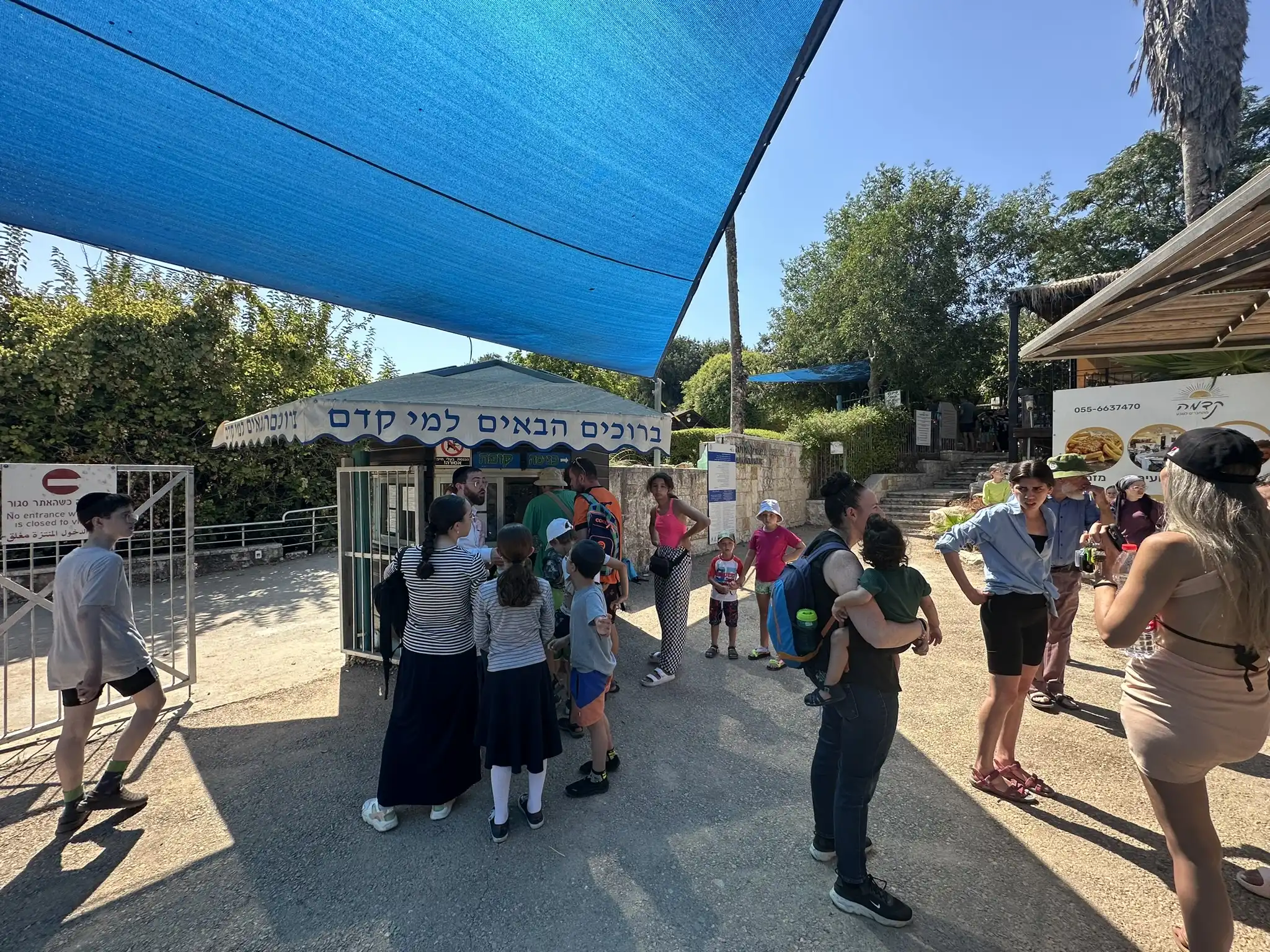 туристы стоят у кассы