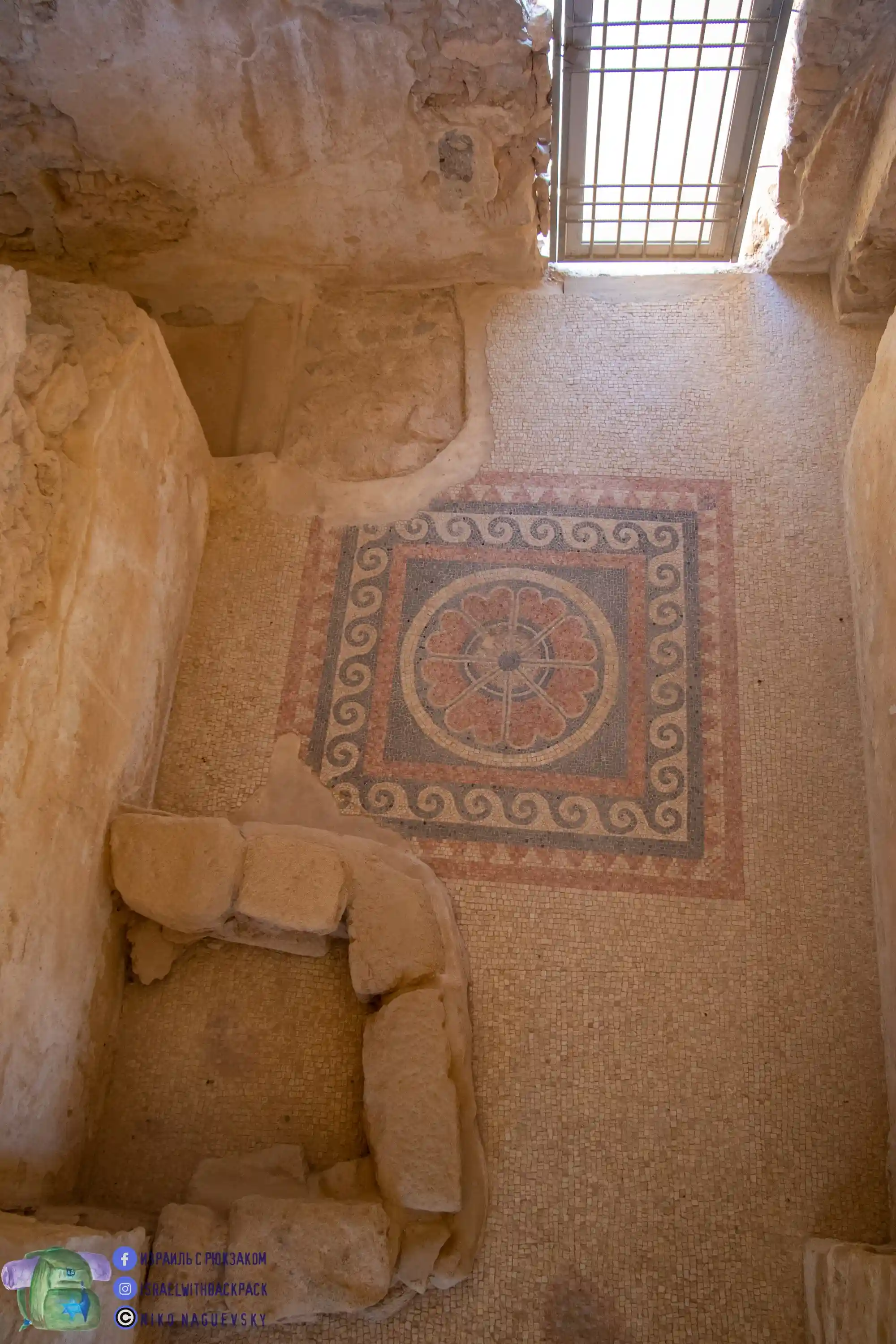 Масада. Мозаика в гостевом дворце.