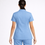 Thumbnail: LeadersClub Women's Mandarin Collar Scrub -Soft Sky Blue