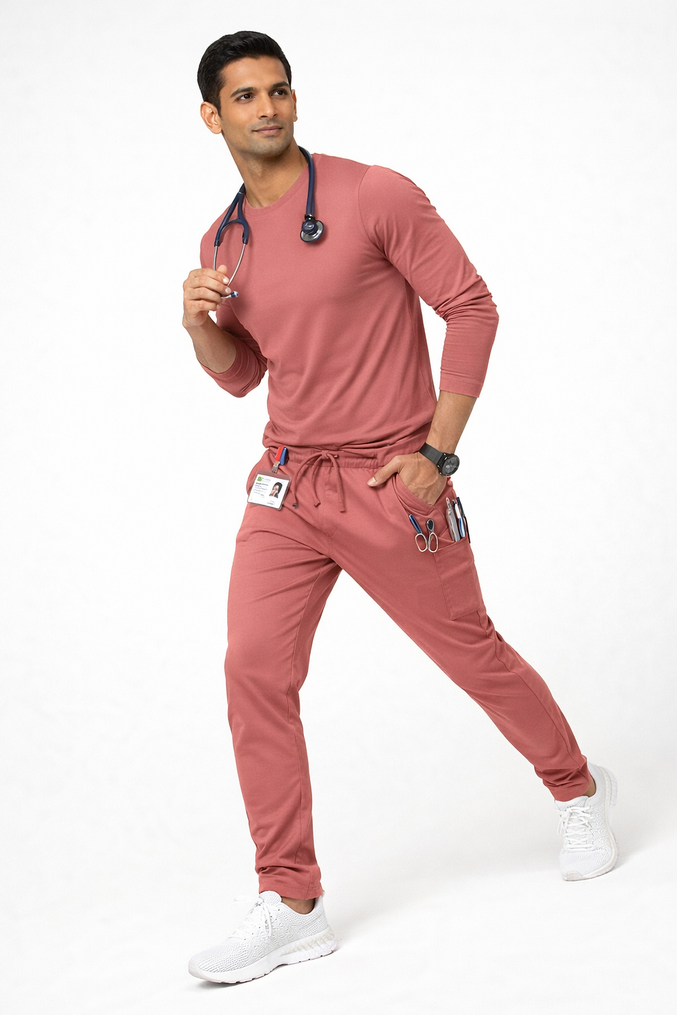 Thumbnail: LeadersClub Men’s Pro Performance Underscrub - Dusty Rose