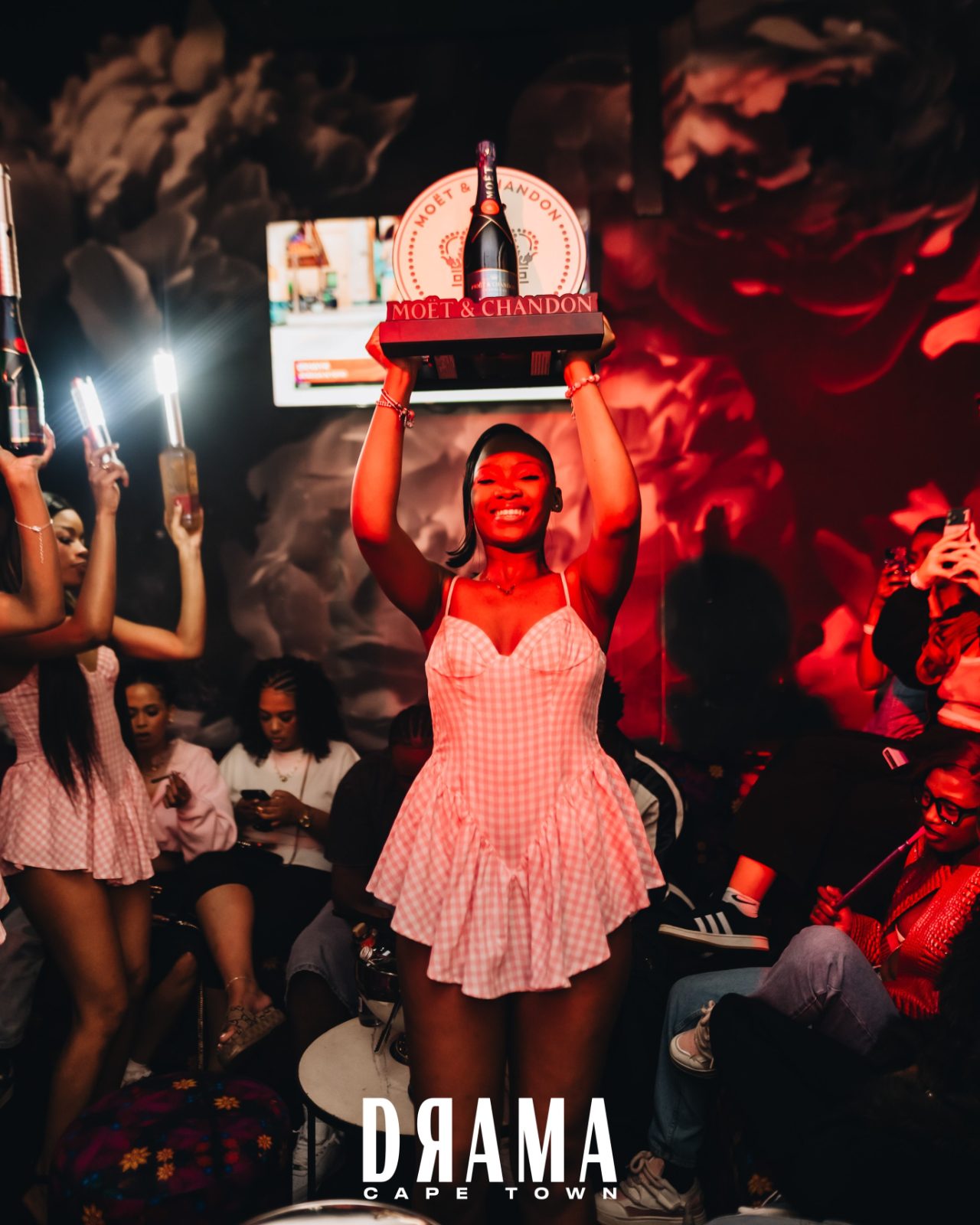 Champagne bottle parade