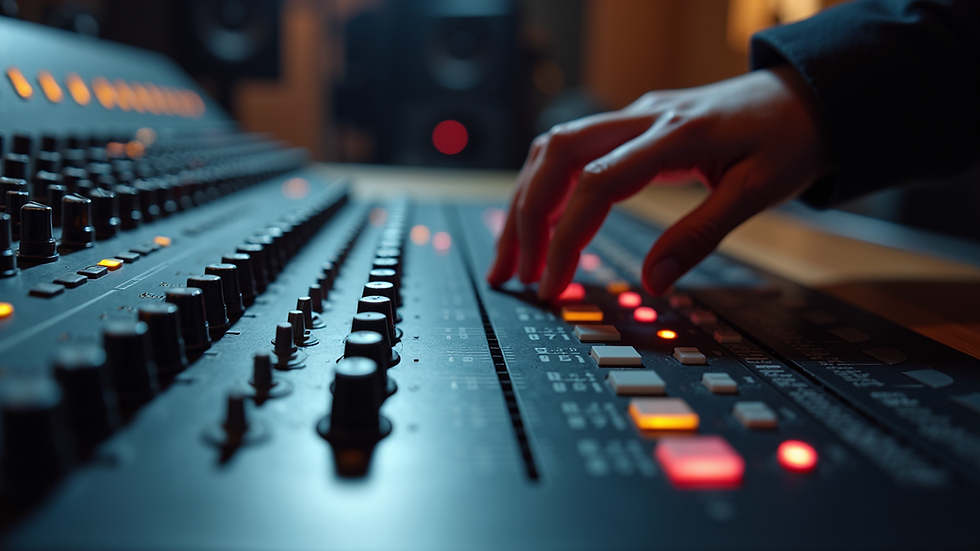 Eye-level view of a soundboard with AI integration