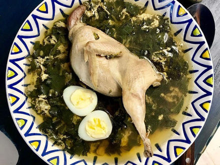 Крапивный суп с перепелами