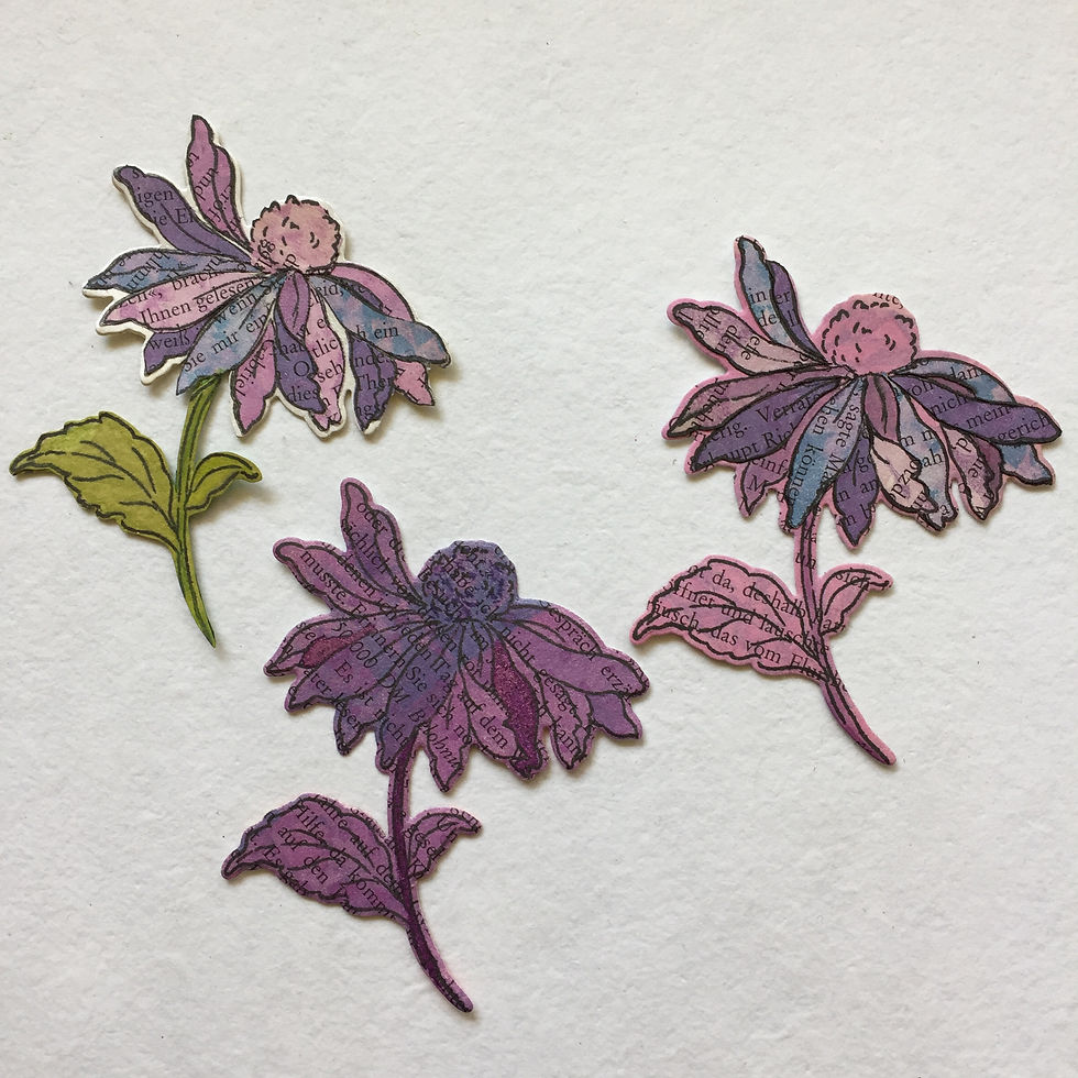 The flower in the middle/on the bottom was only stamped, not paper-pieced