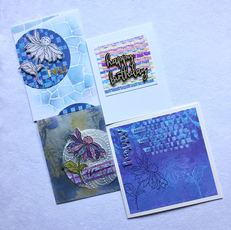 Here are all 4 cards created for the AECP Level 2 Final Challenge