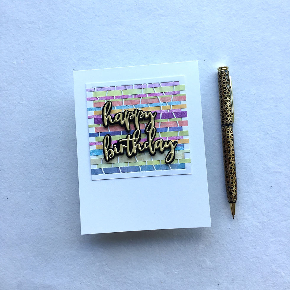 Completed card