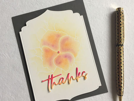 Stenciled floral card