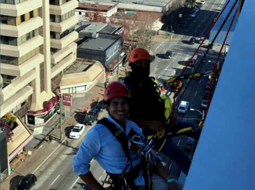 Exterior Cleaning with rope access