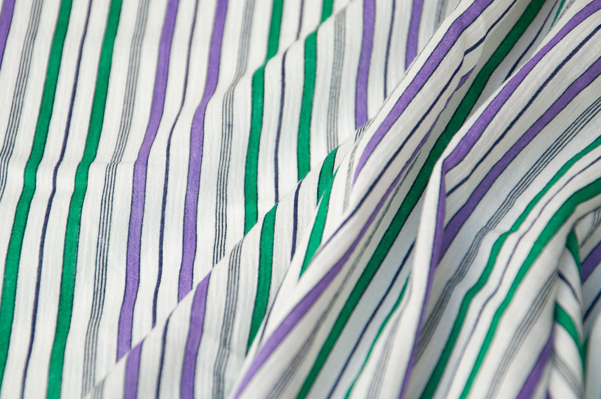 Γάζα Ριγέ Πράσινο - Μωβ