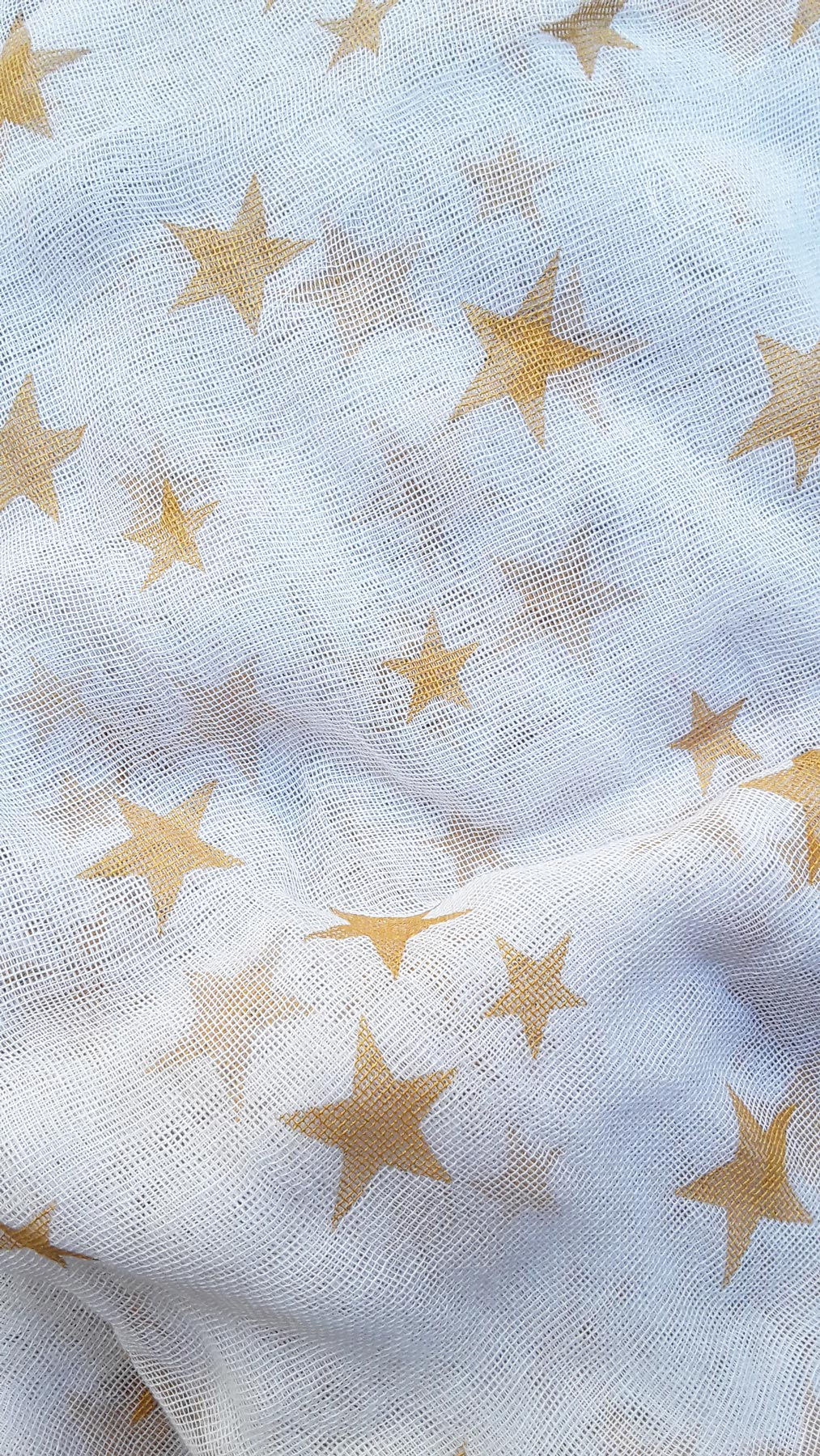 Γάζα Άσπρη Χρυσό Αστέρι