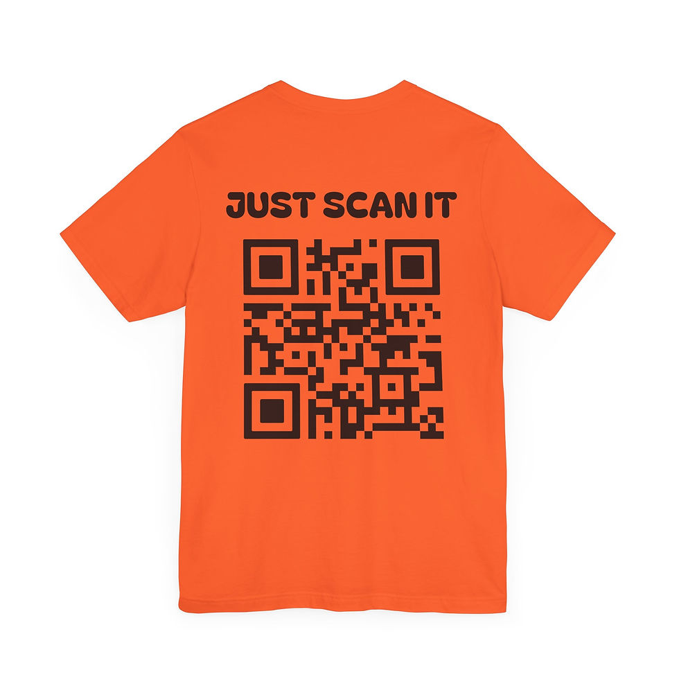 Thumbnail: Fun QR Code Tee - Just Scan It Unisex Jersey Short Sleeve T-Shirt