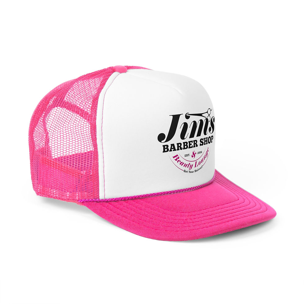 Thumbnail: Custom Barber Shop Trucker Cap - Jim's Barber Shop Design