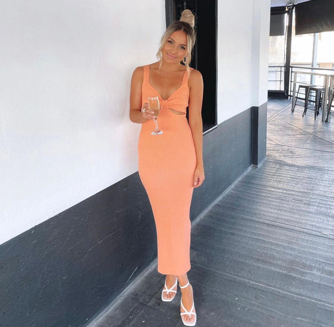 By Nicola Meadow Midi Dress - Tangelo