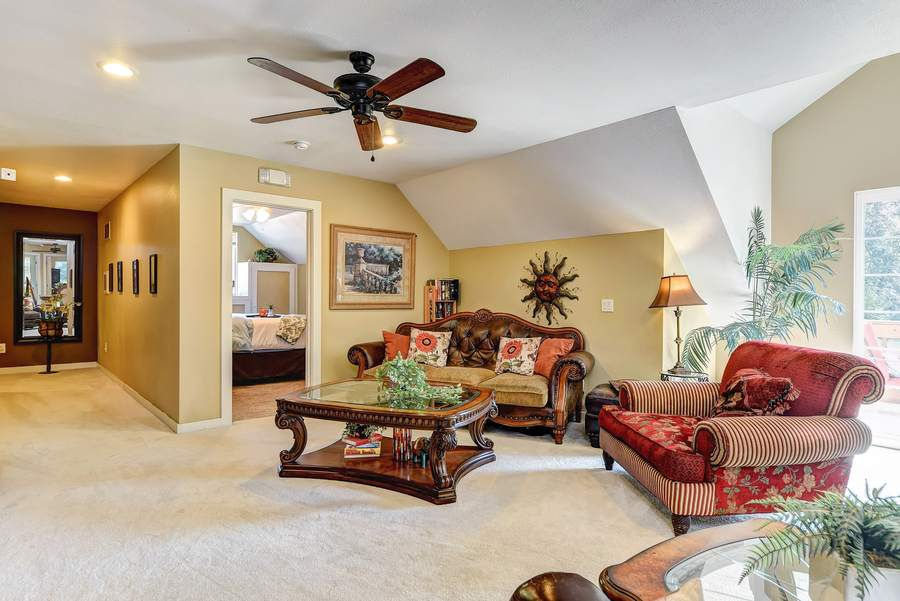 The upper living room at The Grayson